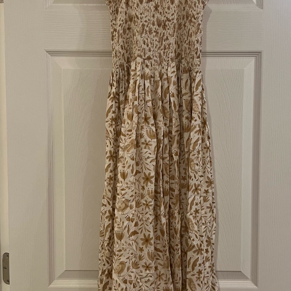 Rylee + Cru Cream Floral Maxi Dress